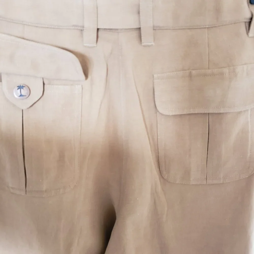 Tommy Bahama Tan Cropped Pants Sz 10 EUC - Picture 9 of 11